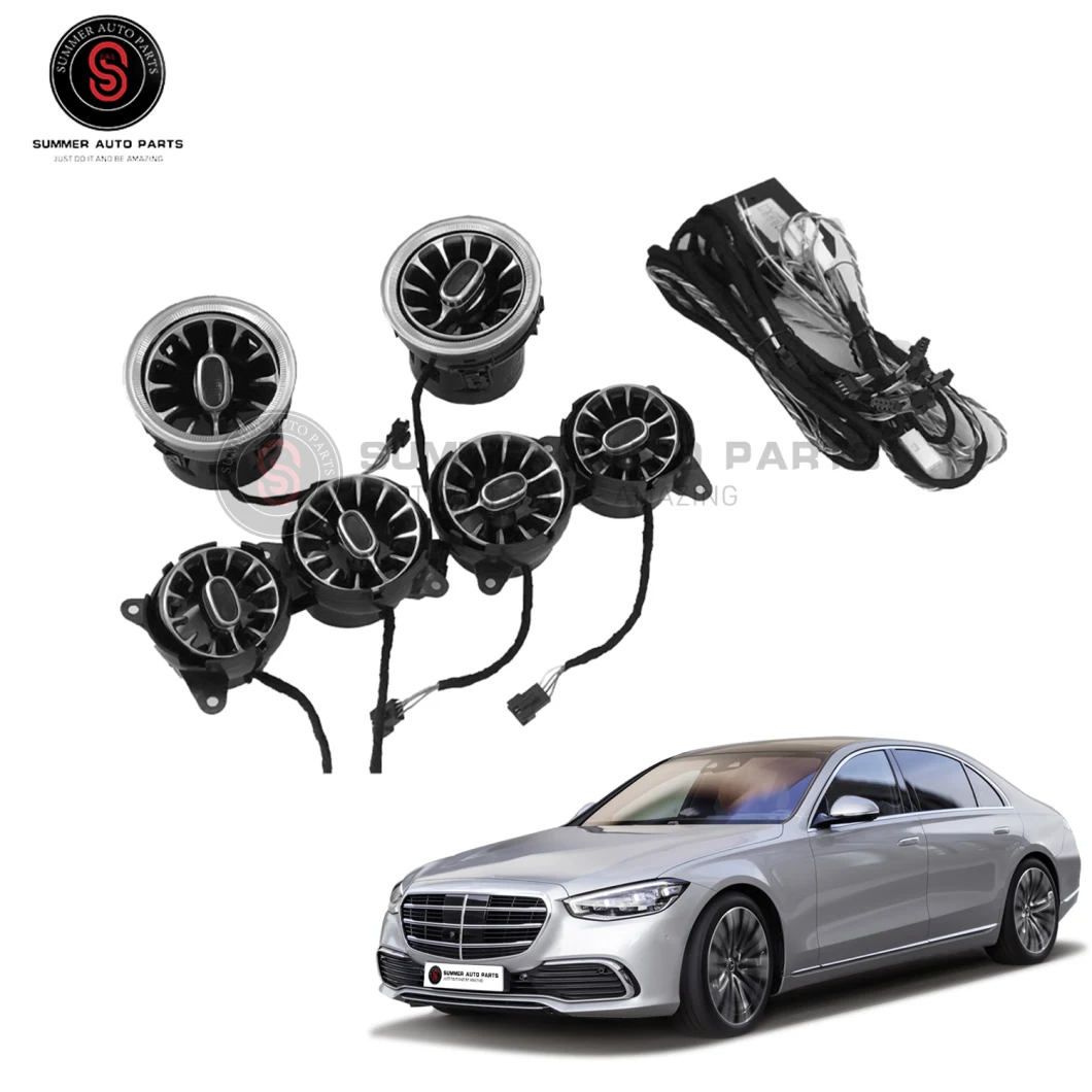 Factory Direct Sales New Front And Rear Air Conditioning Turbo Air Vents Led Ambient Light For Mercedes-Benz S-Class