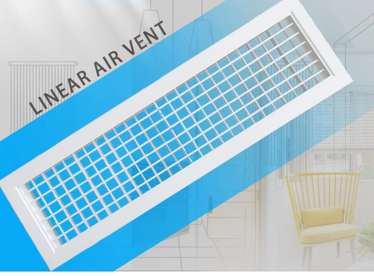 PVC HVAC Air Conditioner Bar Register Air Ceiling Vent Linear Bar Grilleion Air Vents for Ceiling